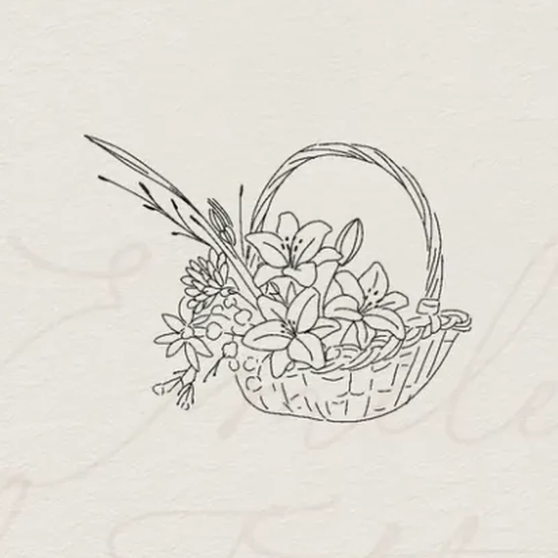 Consider the Lilies — fine-line tattoo design